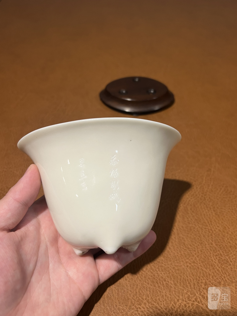 十七世纪 德化诗文琴鹤纹杯 - 图3